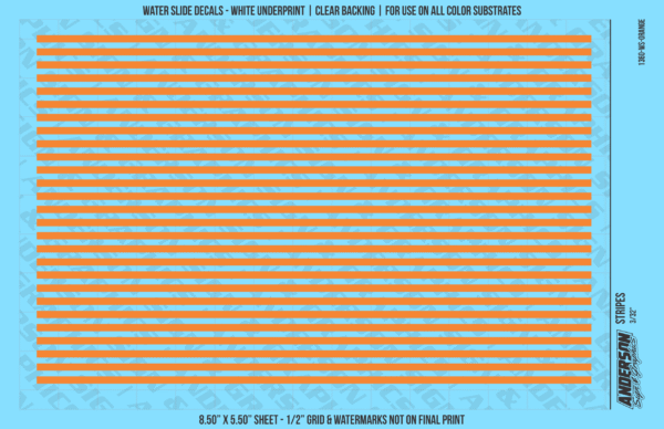 ASG Waterslide Decals - Solid Stripes Set 3/32"