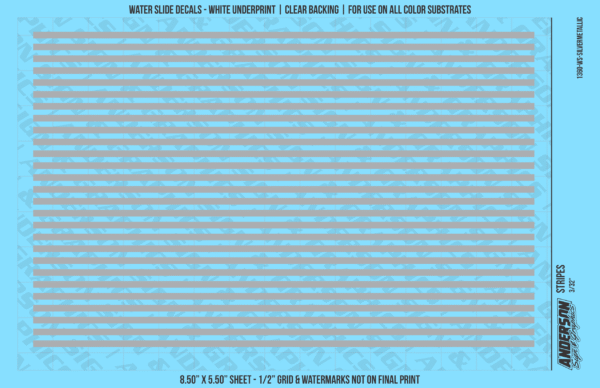 ASG Waterslide Decals - Solid Stripes Set 3/32"