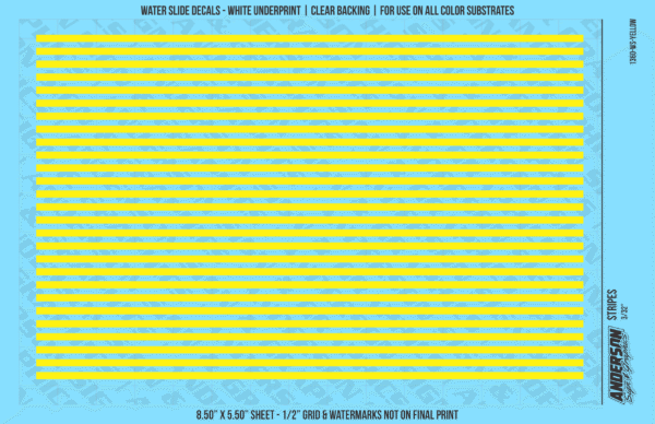 ASG Waterslide Decals - Solid Stripes Set 3/32"