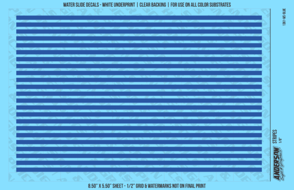 ASG Waterslide Decals - Solid Stripes Set 1/8"