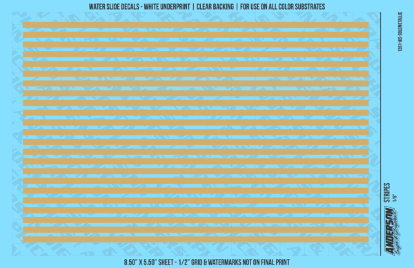 ASG Waterslide Decals - Solid Stripes Set 1/8"