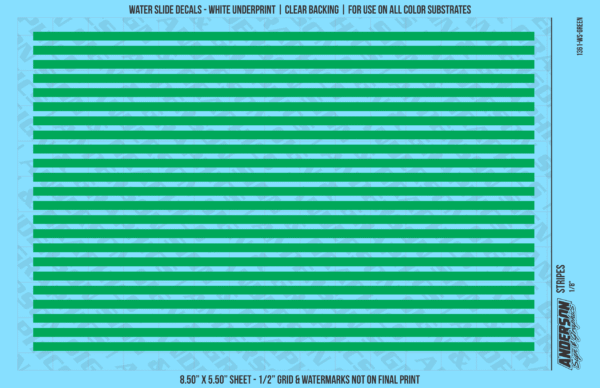 ASG Waterslide Decals - Solid Stripes Set 1/8"