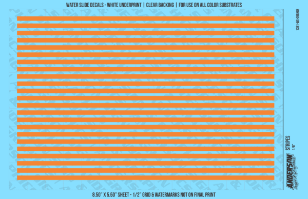 ASG Waterslide Decals - Solid Stripes Set 1/8"