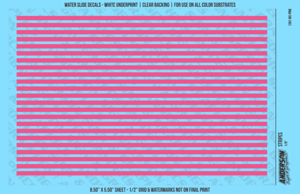 ASG Waterslide Decals - Solid Stripes Set 1/8"