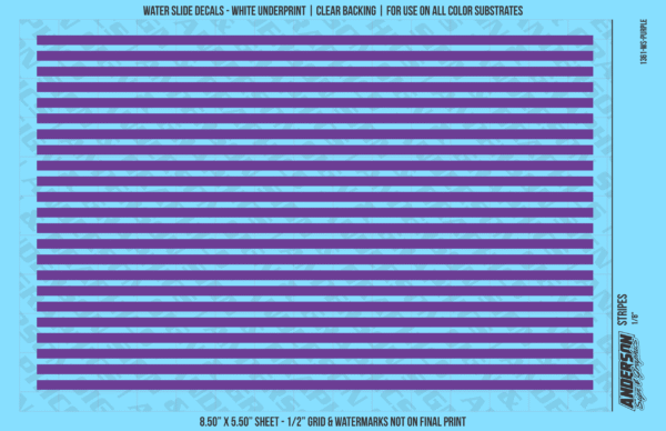 ASG Waterslide Decals - Solid Stripes Set 1/8"