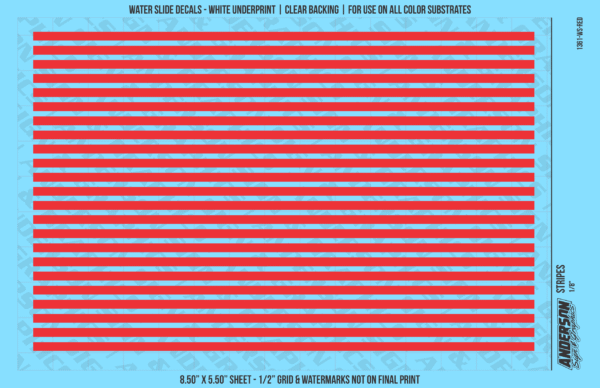 ASG Waterslide Decals - Solid Stripes Set 1/8"