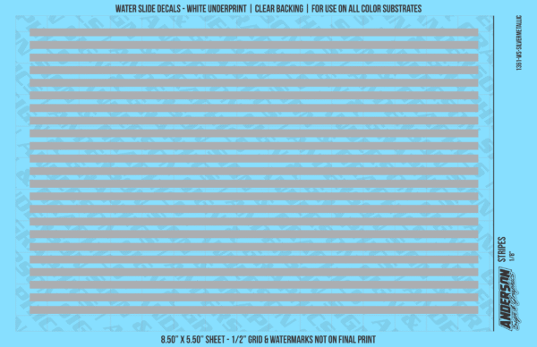 ASG Waterslide Decals - Solid Stripes Set 1/8"