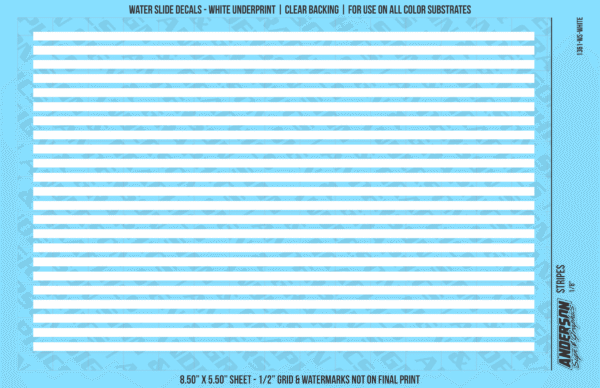 ASG Waterslide Decals - Solid Stripes Set 1/8"
