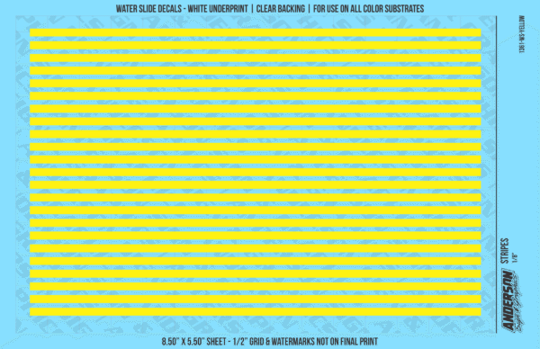 ASG Waterslide Decals - Solid Stripes Set 1/8"