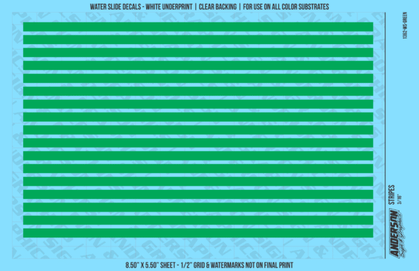 ASG Waterslide Decals - Solid Stripes Set 3/16"