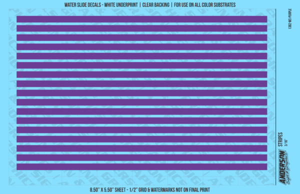 ASG Waterslide Decals - Solid Stripes Set 3/16"