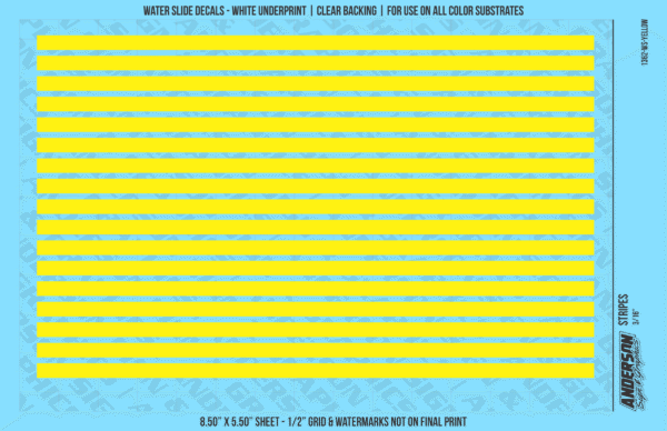 ASG Waterslide Decals - Solid Stripes Set 3/16"