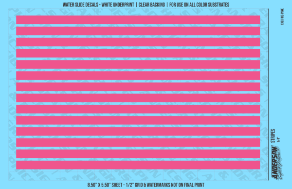 ASG Waterslide Decals - Solid Stripes Set 1/4"