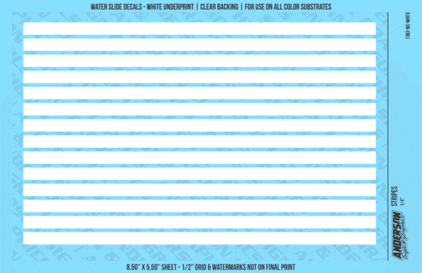 ASG Waterslide Decals - Solid Stripes Set 1/4"