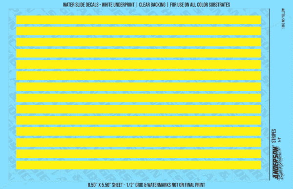 ASG Waterslide Decals - Solid Stripes Set 1/4"