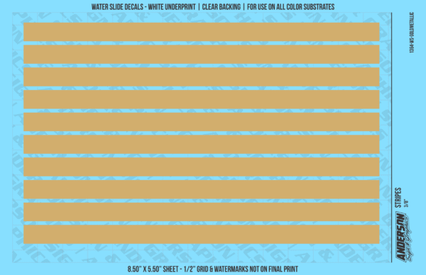 ASG Waterslide Decals - Solid Stripes Set 3/8"