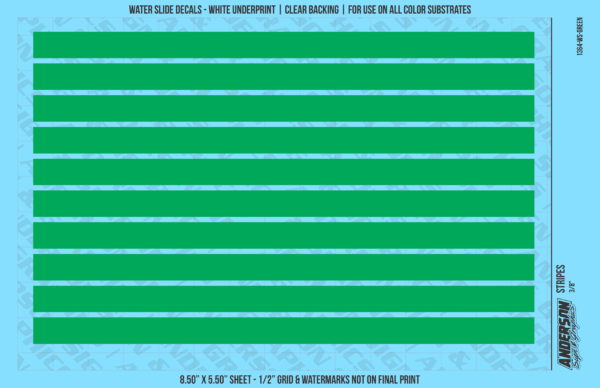 ASG Waterslide Decals - Solid Stripes Set 3/8"