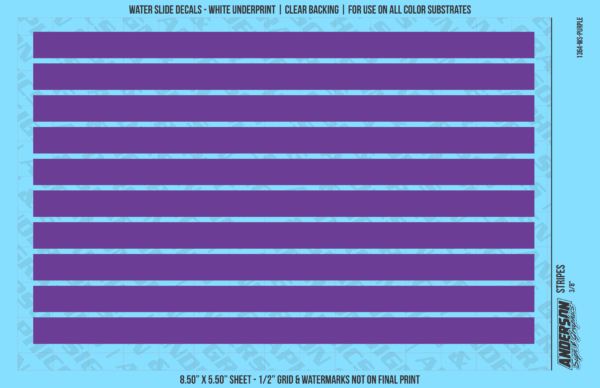 ASG Waterslide Decals - Solid Stripes Set 3/8"