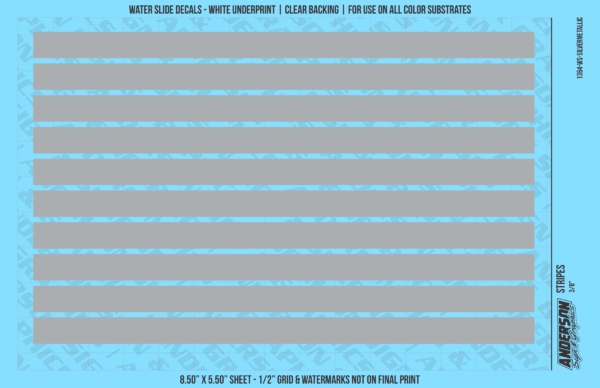ASG Waterslide Decals - Solid Stripes Set 3/8"