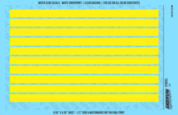 ASG Waterslide Decals - Solid Stripes Set 3/8"