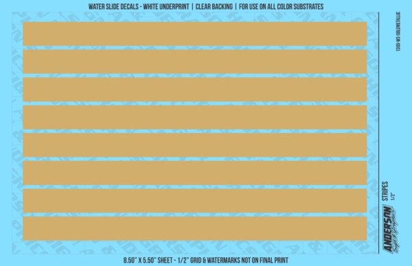 ASG Waterslide Decals - Solid Stripes Set 1/2"
