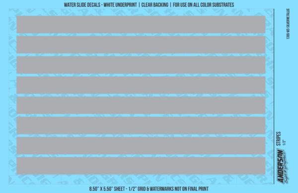 ASG Waterslide Decals - Solid Stripes Set 1/2"