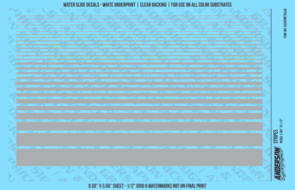 ASG Waterslide Decals - Solid Stripes Set Mixed Sizes