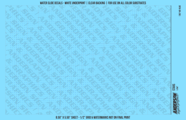 ASG Waterslide Decals - Solid 5-Point Stars Set 1/64"