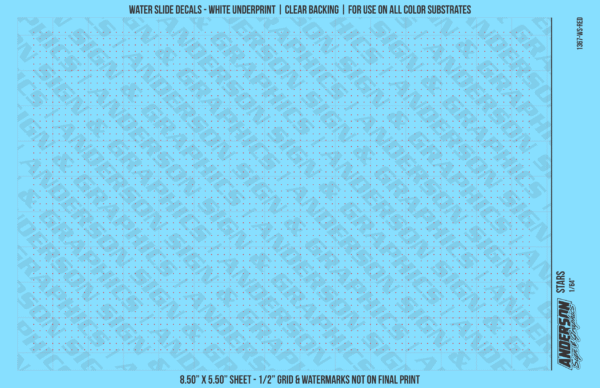 ASG Waterslide Decals - Solid 5-Point Stars Set 1/64"