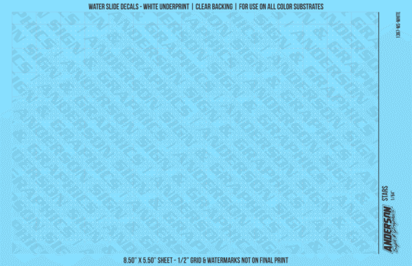 ASG Waterslide Decals - Solid 5-Point Stars Set 1/64"