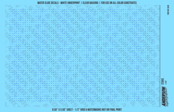 ASG Waterslide Decals - Solid 5-Point Stars Set 1/32"