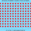 ASG Waterslide Decals - Solid 5-Point Stars Set 3/8"