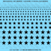 ASG Waterslide Decals - Solid 5-Point Stars Set Mixed Sizes