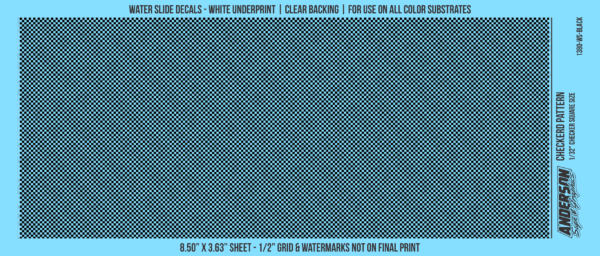 ASG Waterslide Decals - Checkered Pattern 1/32" Squares