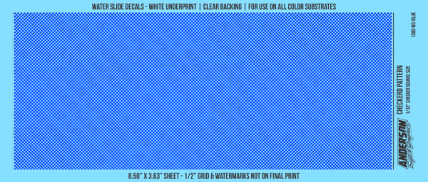 ASG Waterslide Decals - Checkered Pattern 1/32" Squares