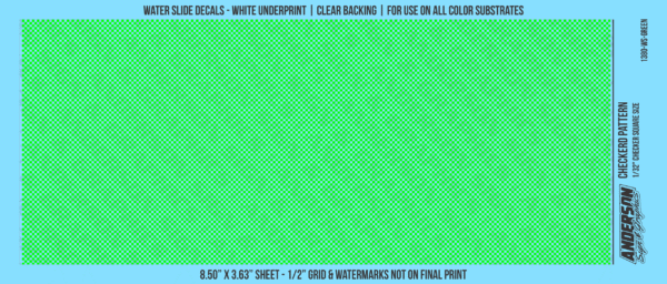 ASG Waterslide Decals - Checkered Pattern 1/32" Squares