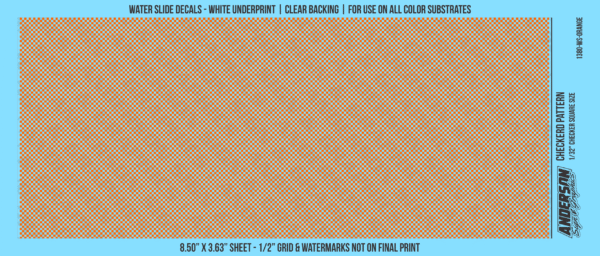 ASG Waterslide Decals - Checkered Pattern 1/32" Squares
