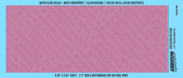 ASG Waterslide Decals - Checkered Pattern 1/32" Squares