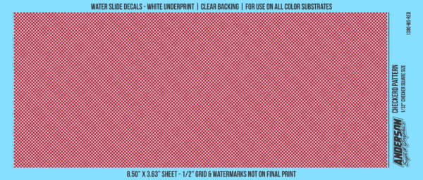 ASG Waterslide Decals - Checkered Pattern 1/32" Squares