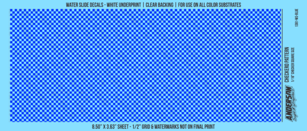 ASG Waterslide Decals - Checkered Pattern 1/16" Squares