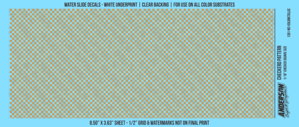 ASG Waterslide Decals - Checkered Pattern 1/16" Squares