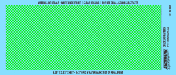 ASG Waterslide Decals - Checkered Pattern 1/16" Squares