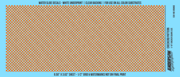 ASG Waterslide Decals - Checkered Pattern 1/16" Squares