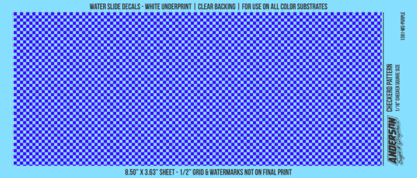 ASG Waterslide Decals - Checkered Pattern 1/16" Squares