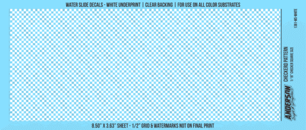 ASG Waterslide Decals - Checkered Pattern 1/16" Squares