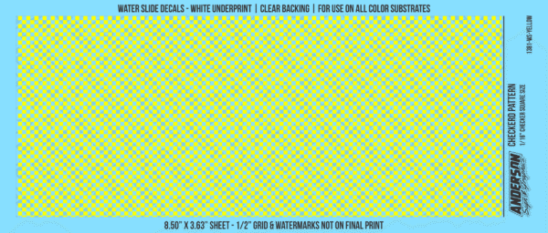 ASG Waterslide Decals - Checkered Pattern 1/16" Squares