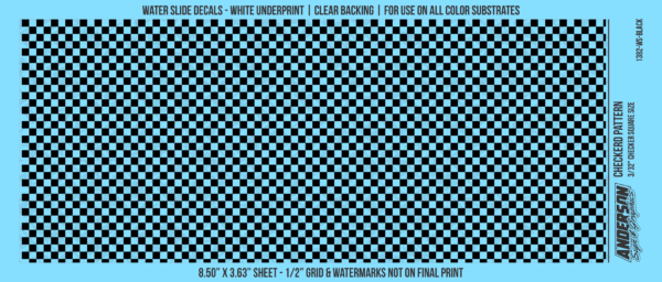 ASG Waterslide Decals - Checkered Pattern 3/32" Squares