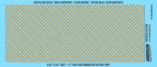 ASG Waterslide Decals - Checkered Pattern 3/32" Squares