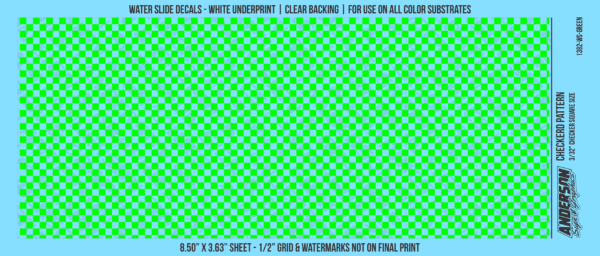 ASG Waterslide Decals - Checkered Pattern 3/32" Squares