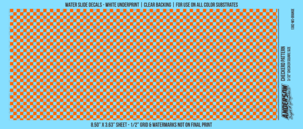 ASG Waterslide Decals - Checkered Pattern 3/32" Squares